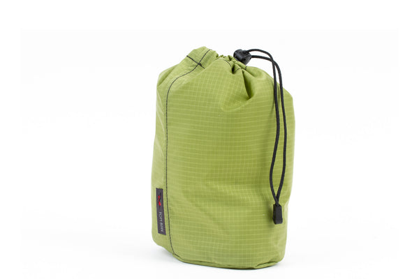 A Size 3 Moss (green with light green grid) 210 Cerylon Travel Stuff Sack.